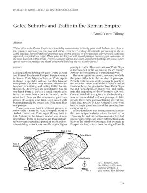 Gates, Suburbs and Traffic in the Roman Empire