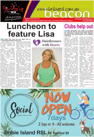 Luncheon to Feature Lisa