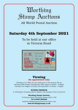Worthing Stamp Auctions All World Postal Auction