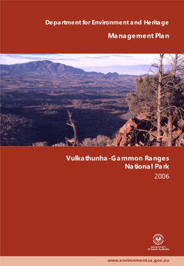 Management Plan Vulkathunha-Gammon Ranges National Park 2006