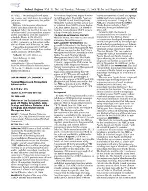 Federal Register/Vol. 73, No. 33/Tuesday, February 19, 2008