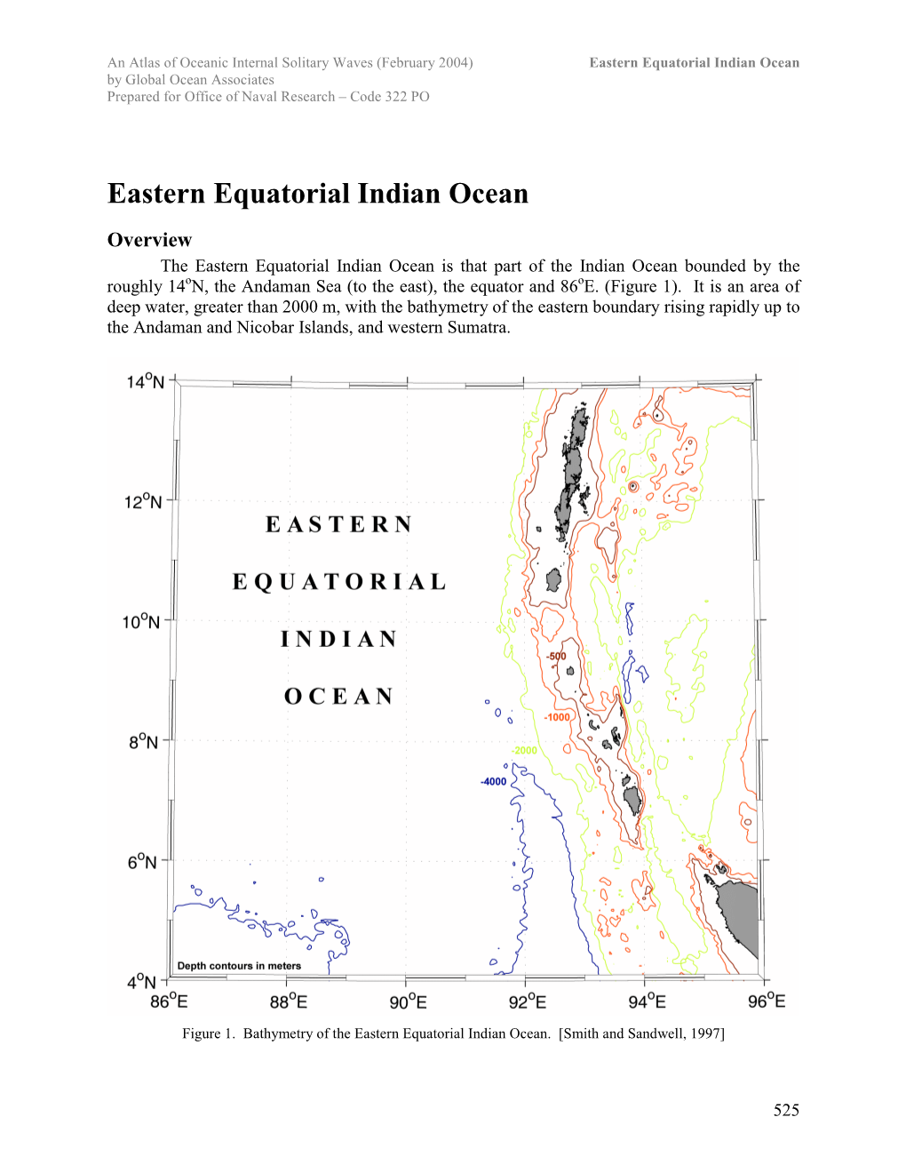 Eastern Equatorial Indian Ocean by Global Ocean Associates Prepared for Office of Naval Research – Code 322 PO