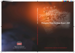 Philippine Press Freedom Report 2007