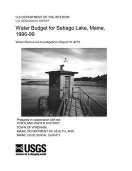Water Budget for Sebago Lake, Maine, 1996-99