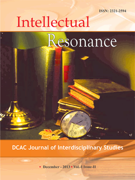 Intellectual Resonance DCAC Journal of Interdisciplinary Studies
