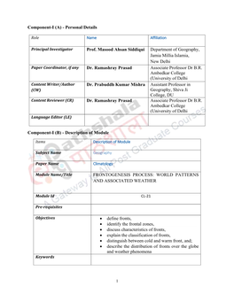 (B) - Description of Module