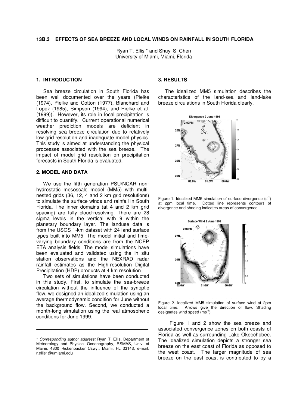 13B.3 Effects of Sea Breeze and Local Winds on Rainfall in South Florida