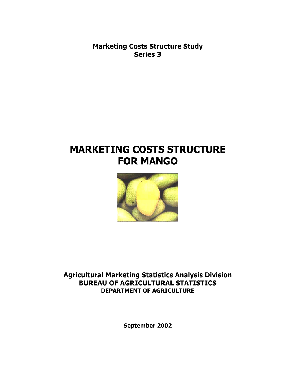 Marketing Costs Structure for Mango