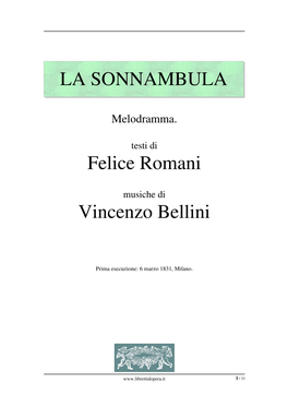 La Sonnambula