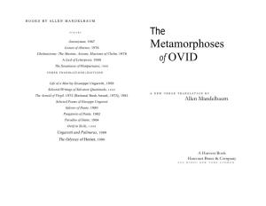 Metamorphoses of OVID