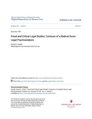 Freud and Critical Legal Studies: Contours of a Radical Socio- Legal Psychoanalysis