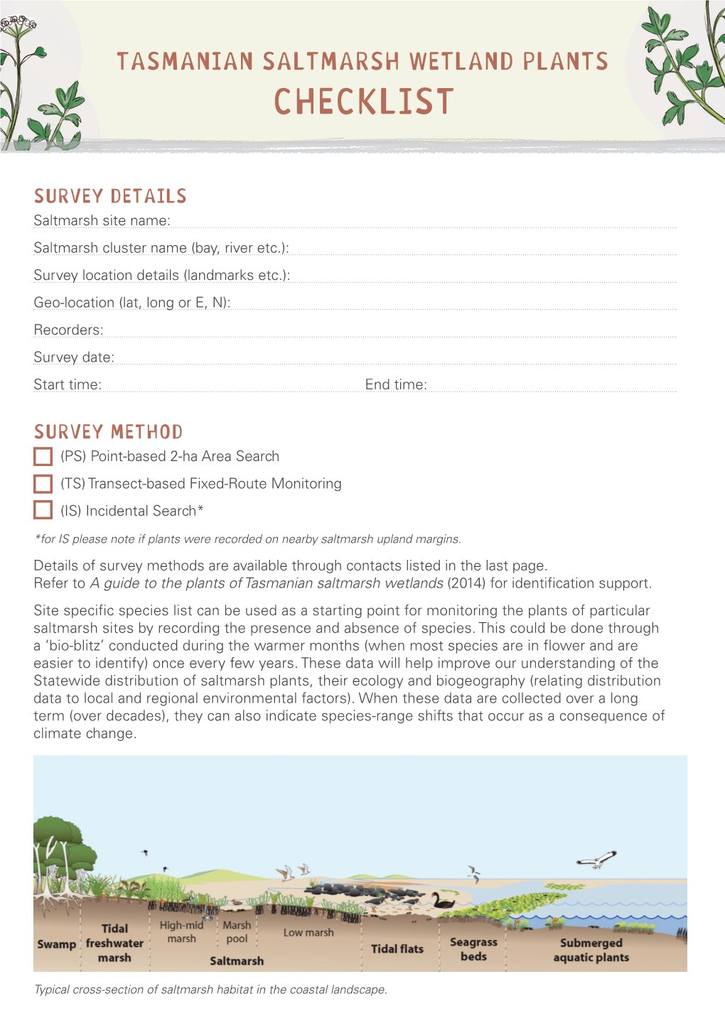 A Tasmanian Saltmarsh Wetland Plants Checklist