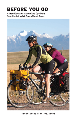 Before You Go: a Handbook for Adventure Cycling's Self-Contained