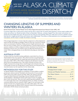 Changing Lengths of Summers and Winters in Alaska