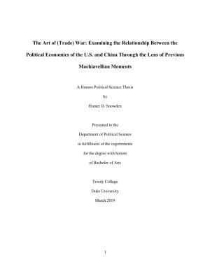 (Trade) War: Examining the Relationship Between The