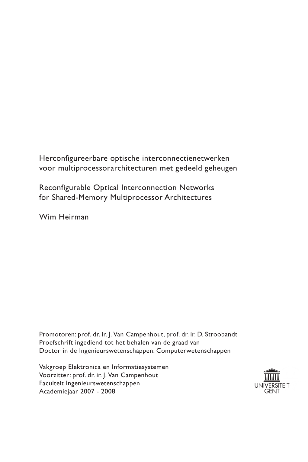 Optical Reconfigurable Interconnection Networks for Shared-Memory