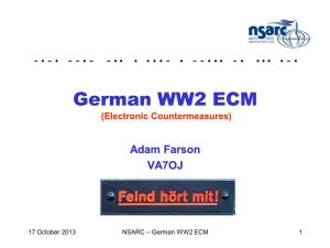 German WW2 ECM (Electronic Countermeasures)