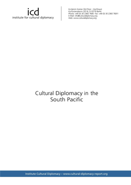 Cultural Diplomacy in the South Pacific
