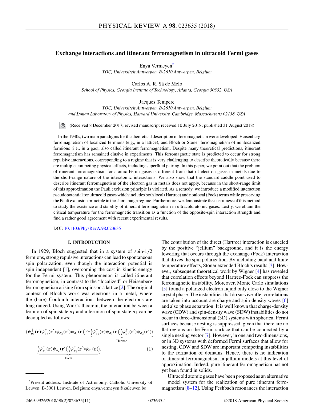 Exchange Interactions and Itinerant Ferromagnetism in Ultracold Fermi Gases