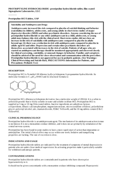 Protriptyline Hcl Tablets, USP