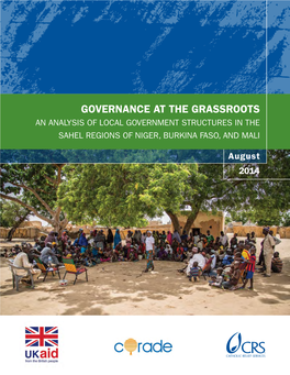 Governance at the Grassroots an Analysis of Local Government Structures in the Sahel Regions of Niger, Burkina Faso, and Mali