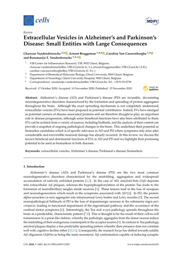 Extracellular Vesicles in Alzheimer's and Parkinson's Disease