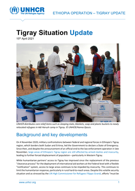 UNHCR Ethiopia Tigray Update