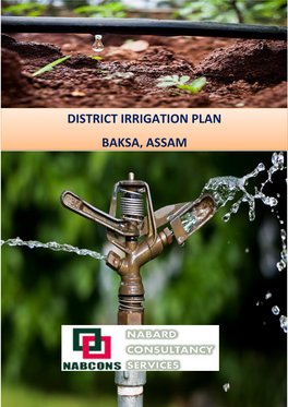 District Irrigation Plan Baksa, Assam