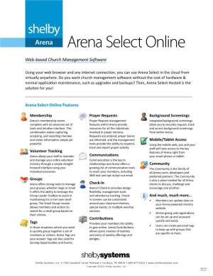 Arena Select Online