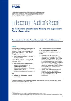 Report of Independent Auditor