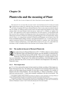 Plantevelu and the Meaning of Plant