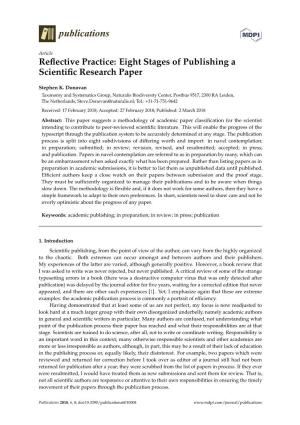 Eight Stages of Publishing a Scientific Research Paper