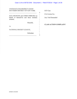Civil Actionno.: CLASS ACTION COMPLAINT Case 1:14-Cv-05732