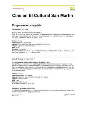 Cine En El Cultural San Martín