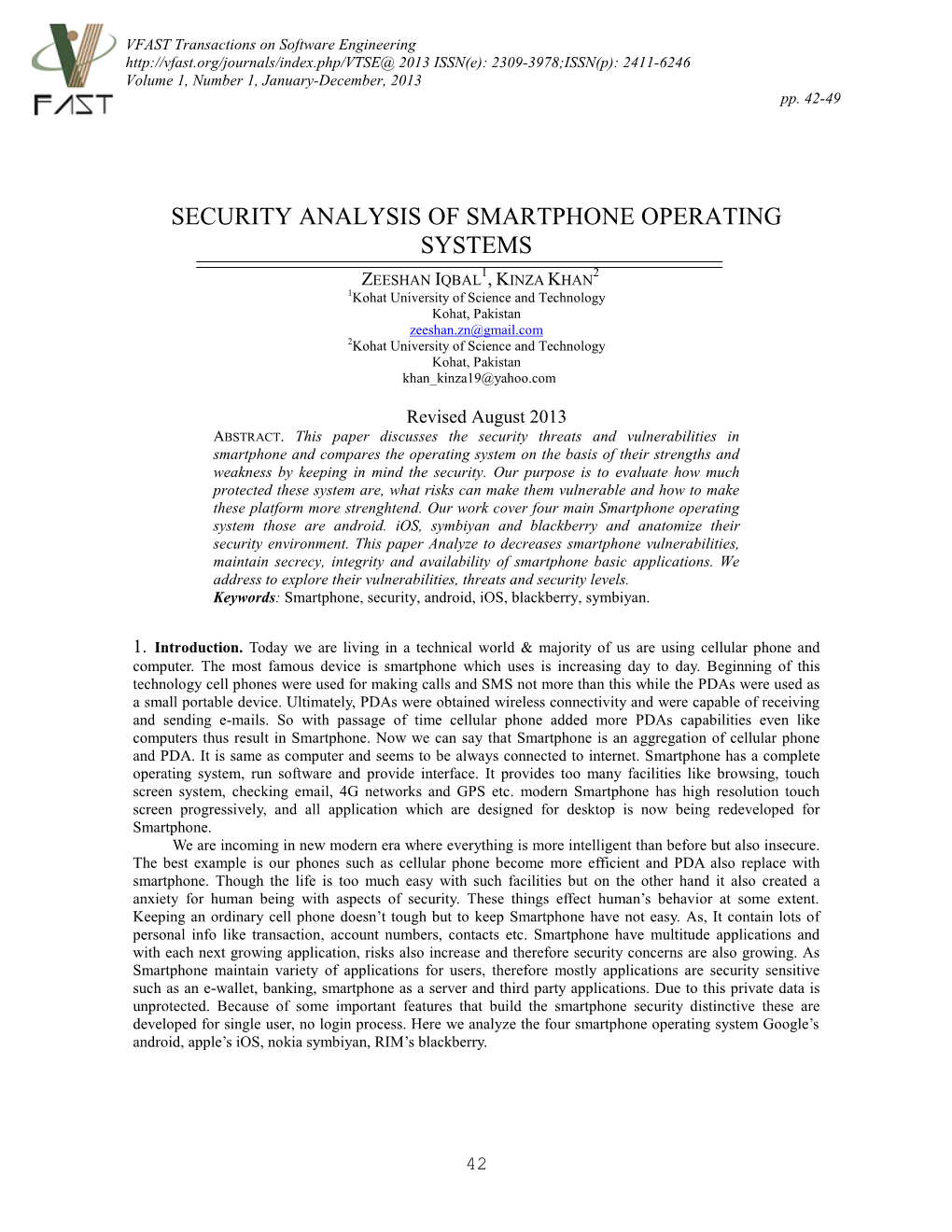 Security Analysis of Smartphone Operating Systems