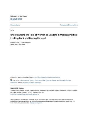 Understanding the Role of Women As Leaders in Mexican Politics: Looking Back and Moving Forward