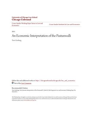 An Economic Interpretation of the Pastunwalli Tom Ginsburg