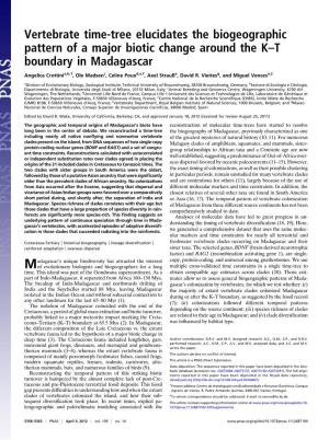 Vertebrate Time-Tree Elucidates the Biogeographic Pattern of a Major Biotic Change Around the K–T Boundary in Madagascar