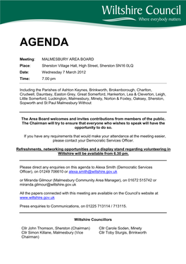 Agenda Reports Pack (Public) 07/03/2012, 19.00