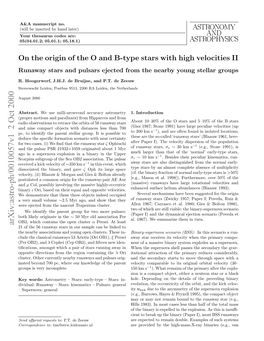 On the Origin of the O and B-Type Stars with High Velocities II Runaway