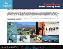 Colorado Springs Sports Economy Team