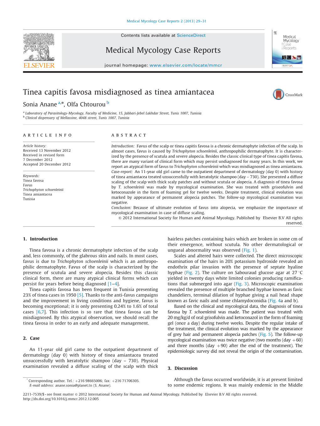 Tinea Capitis Favosa Misdiagnosed As Tinea Amiantacea Docslib 6462