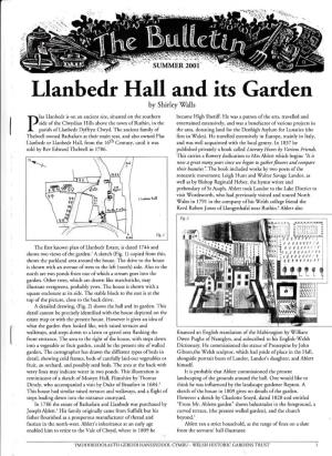 Llanbedr Hall and Its Garden by Shirley \7Alls