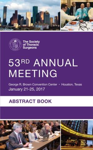STS 53Rd Annual Meeting Abstract Book