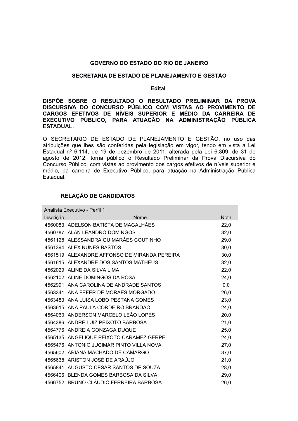 Governo Do Estado Do Rio De Janeiro Secretaria De