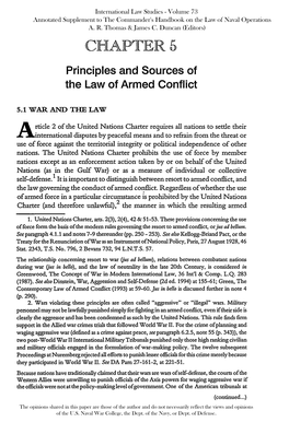 Principles and Sources of the Law of Armed Conflict