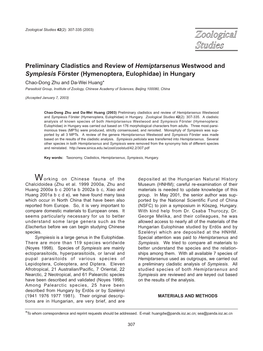 Preliminary Cladistics and Review of Hemiptarsenus Westwood and Sympiesis Förster (Hymenoptera, Eulophidae) in Hungary