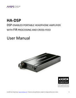 HA-DSP User Manual