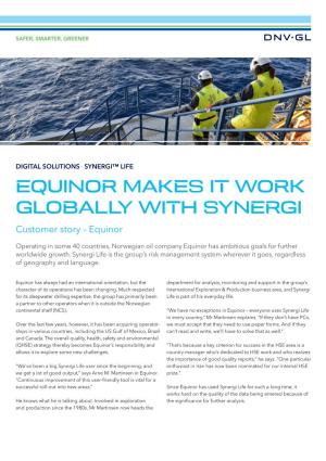Equinor Makes It Work Globally with Synergi