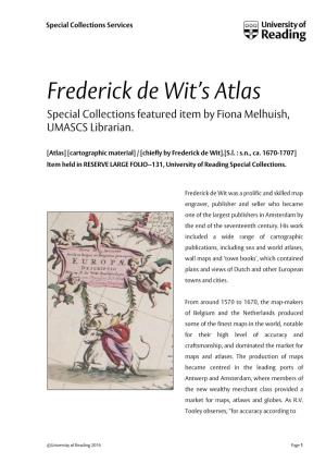 Frederick De Wit's Atlas